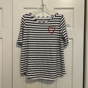 NWT LOFT SHORT SLEEVE STRIPED T- SHIRT